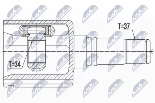 Front Right NTY Cv Joint & Boot Kit