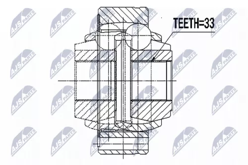 NTY NTY NPW-VW-088 Rear Left Rear Right NTY Cv Joint & Boot Kit 