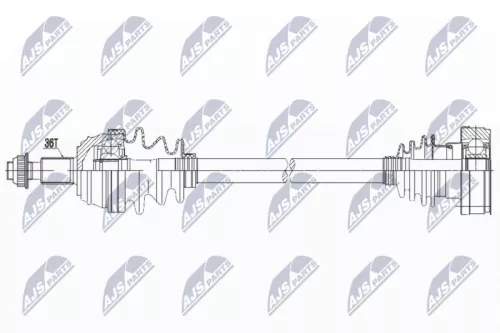 NTY NPW-VW-097 Drive Shaft