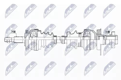 NTY NPW-VW-121 Drive Shaft