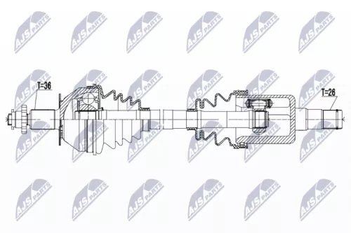 NTY NPW-VW-125 Drive Shaft