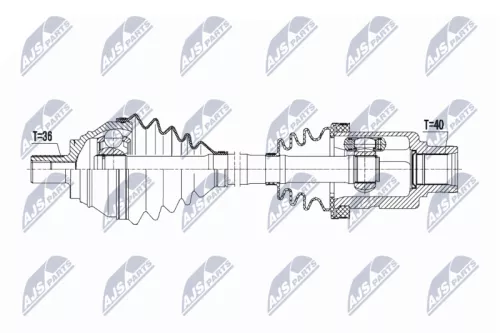 NTY NTY NPW-VW-127 NTY NPW-VW-127 Drive Shaft 