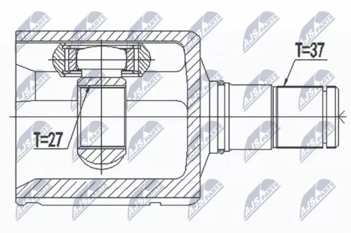 NTY NTY NPW-VW-128 Front Left NTY Cv Joint & Boot Kit 
