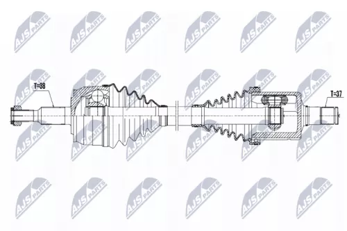 NTY NTY NPW-VW-129 NTY NPW-VW-129 Drive Shaft 