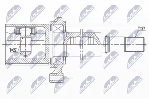 Front Right NTY Cv Joint & Boot Kit