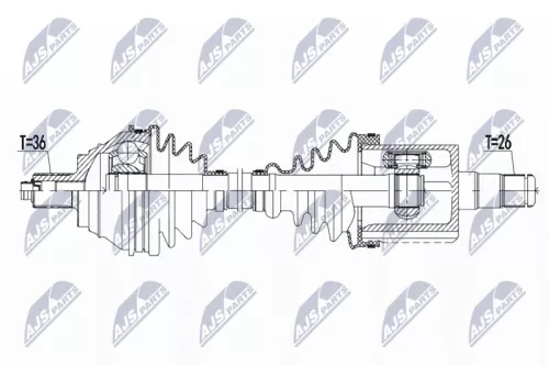 NTY NPW-VW-133 Drive Shaft