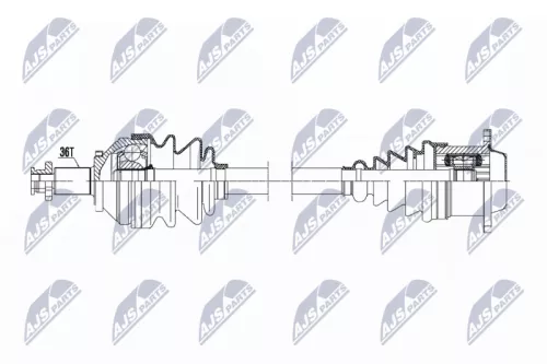 NTY NPW-VW-145 Drive Shaft
