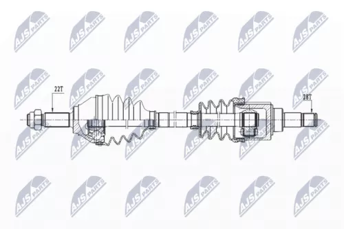 NTY NTY NPW-VW-155 NTY NPW-VW-155 Drive Shaft 