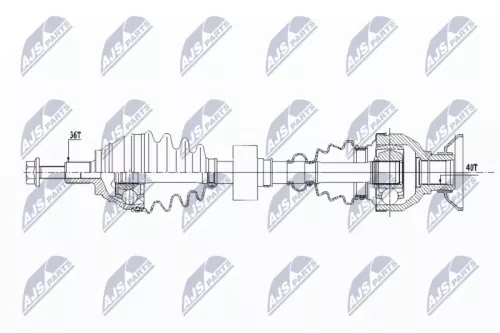 NTY NTY NPW-VW-157 NTY NPW-VW-157 Drive Shaft 