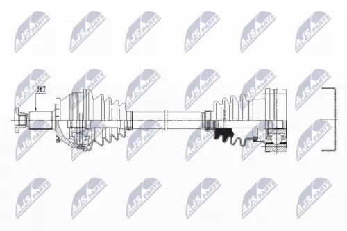 NTY NPW-VW-159 Drive Shaft