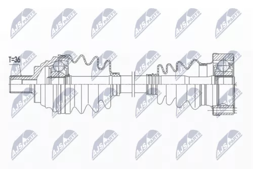 NTY NTY NPW-VW-161 NTY NPW-VW-161 Drive Shaft 