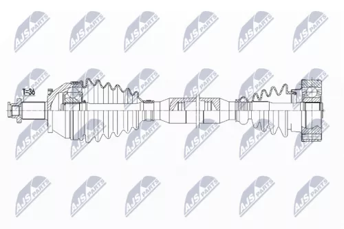 NTY NTY NPW-VW-162 NTY NPW-VW-162 Drive Shaft 