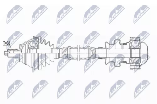 NTY NTY NPW-VW-164 NTY NPW-VW-164 Drive Shaft 