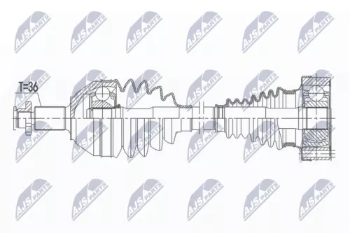 NTY NPW-VW-166 Drive Shaft