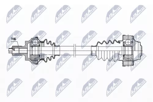 NTY NTY NPW-VW-167 NTY NPW-VW-167 Drive Shaft 