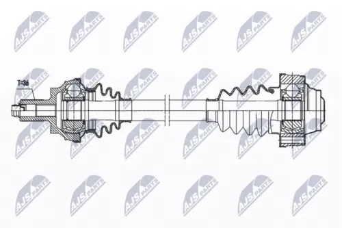 NTY NTY NPW-VW-168 NTY NPW-VW-168 Drive Shaft 