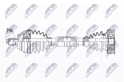 NTY NTY NPW-VW-173 NTY NPW-VW-173 Drive Shaft 