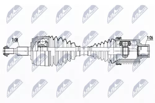 NTY NTY NPW-VW-182 NTY NPW-VW-182 Drive Shaft 