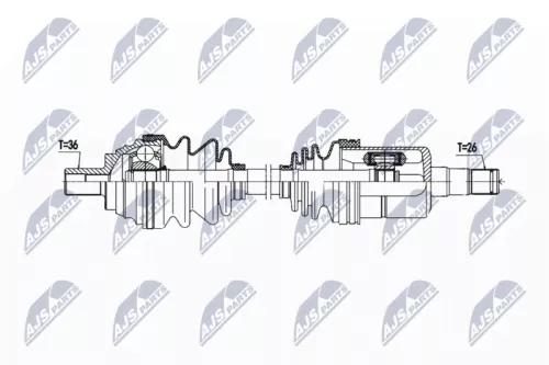 NTY NTY NPW-VW-192 NTY NPW-VW-192 Drive Shaft 