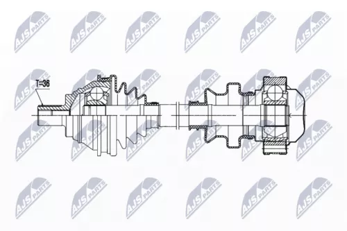 NTY NTY NPW-VW-194 NTY NPW-VW-194 Drive Shaft 