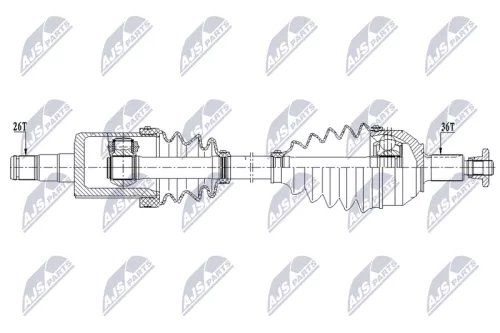 NTY NTY NPW-VW-206 NTY NPW-VW-206 Drive Shaft 
