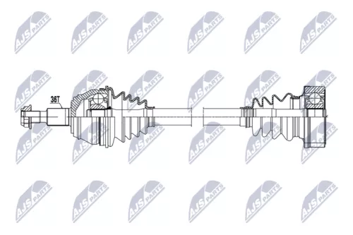 NTY NTY (NPW-VW-214) Front Left NTY Drive Shaft 