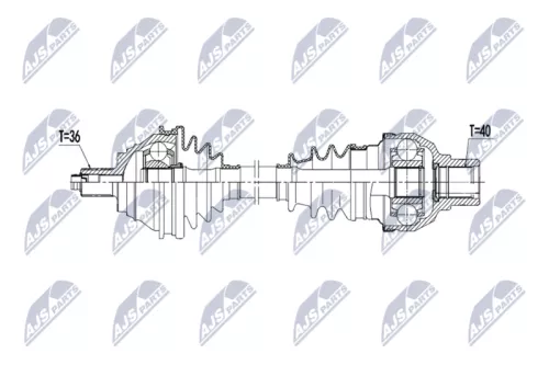 NTY NTY NPW-VW-228 NTY NPW-VW-228 Drive Shaft 