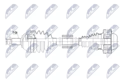 NTY NTY NPW-VW-232 NTY NPW-VW-232 Drive Shaft 