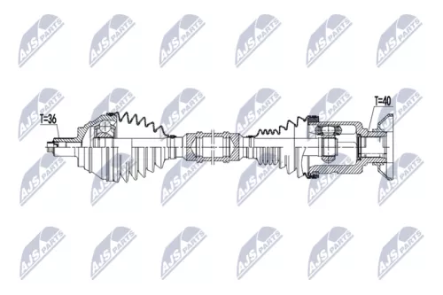 NTY NTY NPW-VW-235 NTY NPW-VW-235 Drive Shaft 