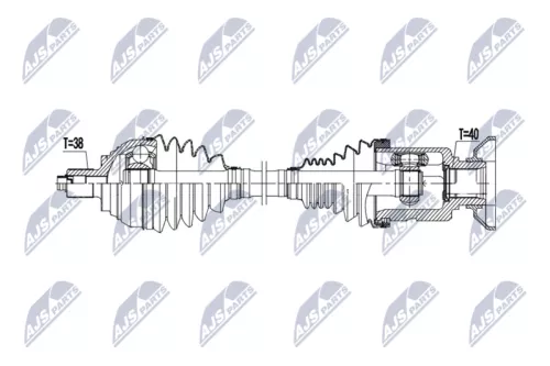 NTY NTY NPW-VW-237 NTY NPW-VW-237 Drive Shaft 