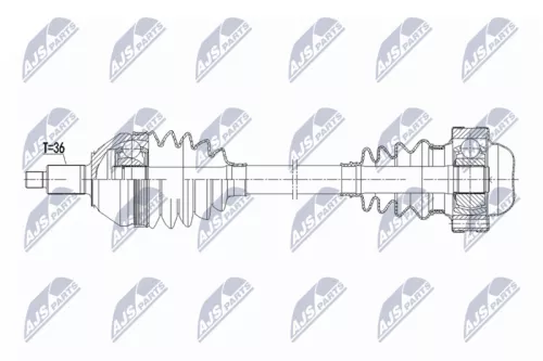 NTY NTY NPW-VW-246 NTY NPW-VW-246 Drive Shaft 