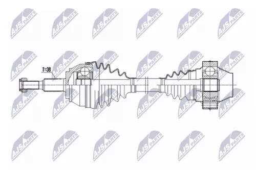 NTY NTY NPW-VW-251 NTY NPW-VW-251 Drive Shaft 