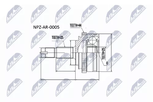 Front Right Front Left NTY Cv Joint & Boot Kit
