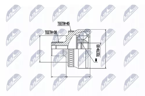 Outer NTY Cv Joint & Boot Kit