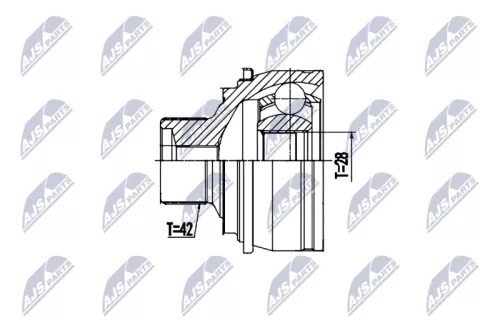 Front Left Front Right Outer NTY Cv Joint & Boot Kit