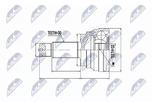Outer NTY Cv Joint & Boot Kit