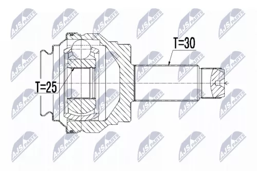 Outer Rear NTY Cv Joint & Boot Kit