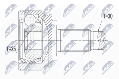 Rear NTY Cv Joint & Boot Kit