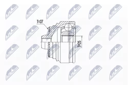 NTY NTY NPZ-BM-027 Front Front Right Front Left NTY Cv Joint & Boot Kit 