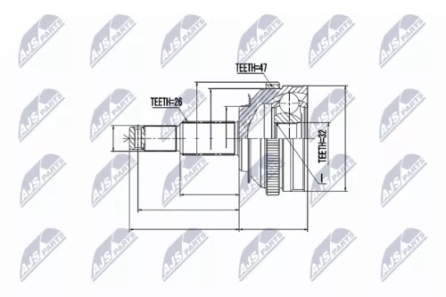 Outer NTY Cv Joint & Boot Kit