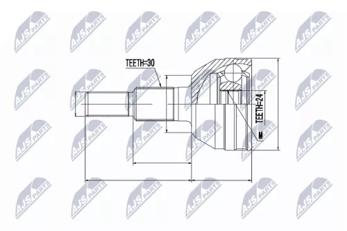 NTY NTY NPZ-CH-020 Front Outer NTY Cv Joint & Boot Kit 