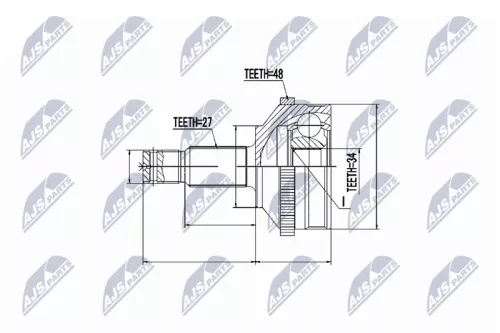 Outer NTY Cv Joint & Boot Kit