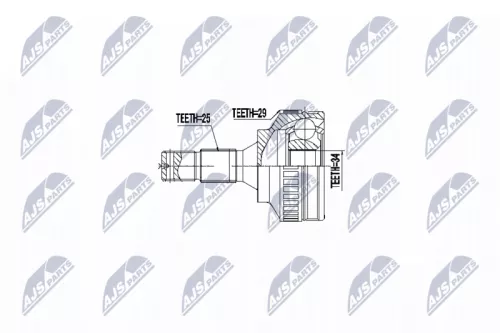 NTY NTY NPZ-CT-009 Front Left NTY Cv Joint & Boot Kit 