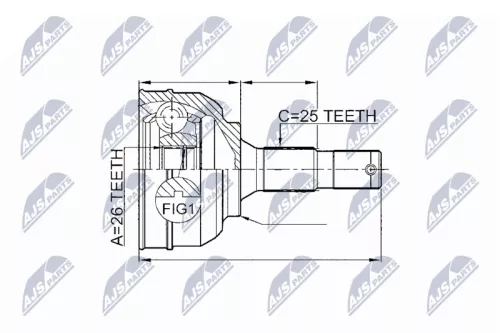 Front Right Front Left NTY Cv Joint & Boot Kit