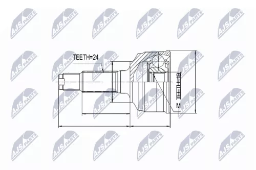 Front Right Front Left NTY Cv Joint & Boot Kit