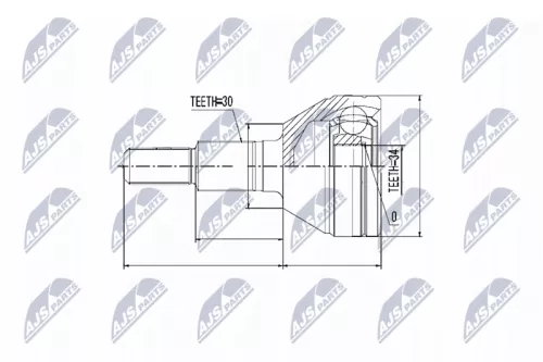 Front Left Front Right NTY Cv Joint & Boot Kit