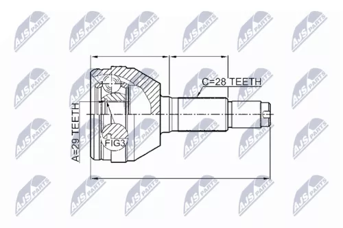 NTY NTY NPZ-DW-010 Front Left Front Right NTY Cv Joint & Boot Kit 