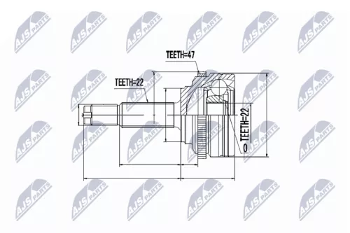 Outer NTY Cv Joint & Boot Kit