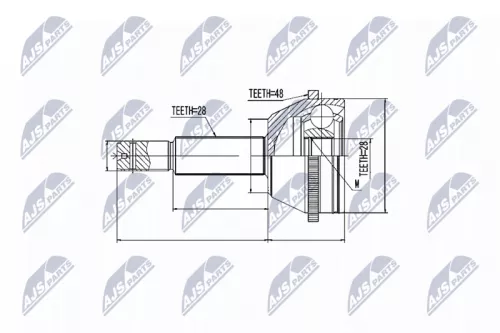 Front Left Front Right NTY Cv Joint & Boot Kit
