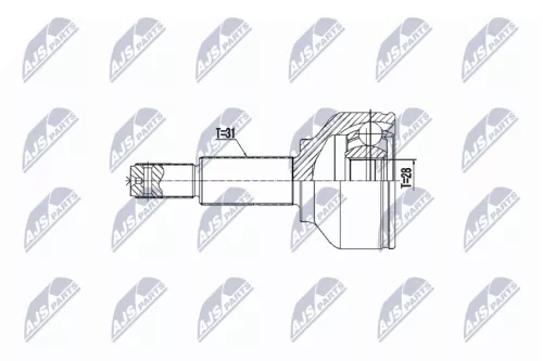 NTY NTY NPZ-FR-052 Front Right Front Left NTY Cv Joint & Boot Kit 